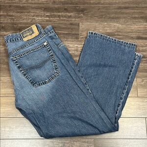 Mavi Men’s Jeans Size 34 Matt 100% Cotton Blue Denim Pants Boot‎ Cut Low Rise